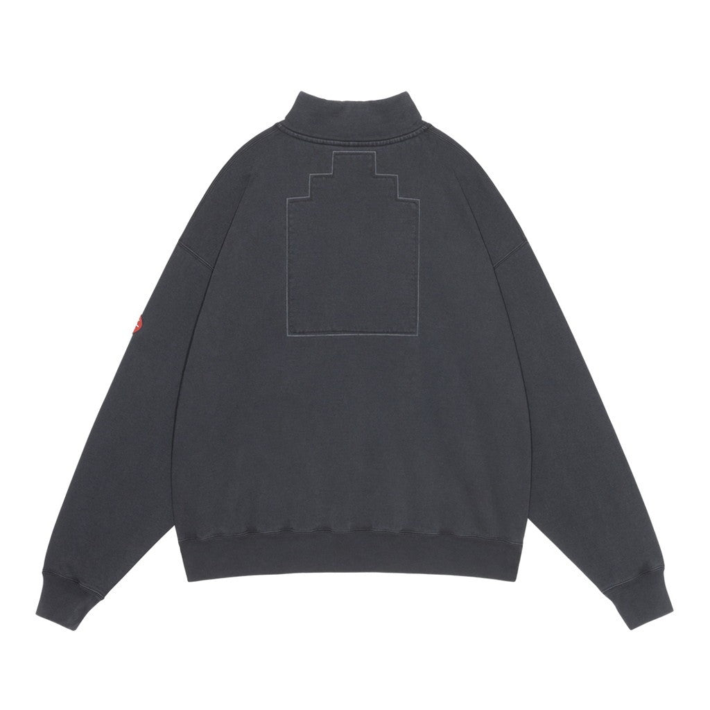 OVERDYE HALF ZIP CASUAL SWEAT #BLACK [CES30CS13]