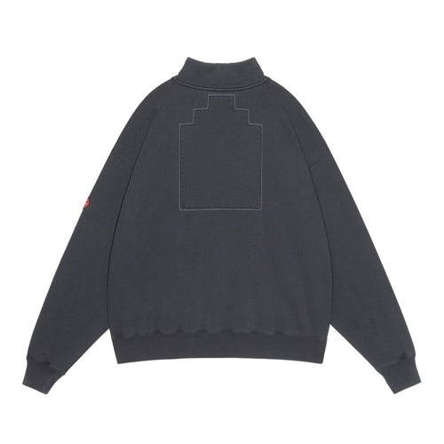 OVERDYE HALF ZIP CASUAL SWEAT #BLACK [CES30CS13]