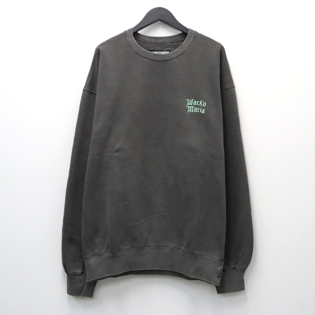 WASHED MIDDLE WEIGHT CREW NECK SWEAT SHIRT ( TYPE-3 ) #GRAY/GREEN [26FWE-WMC-SS05]