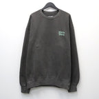 WASHED MIDDLE WEIGHT CREW NECK SWEAT SHIRT ( TYPE-3 ) #GRAY/GREEN [26FWE-WMC-SS05]