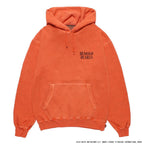 DEATH ROW RECORDS | WASHED MIDDLE WEIGHT PULLOVER HOODED SWEAT SHIRT #ORANGE [DEATHROW-WM-SS02]