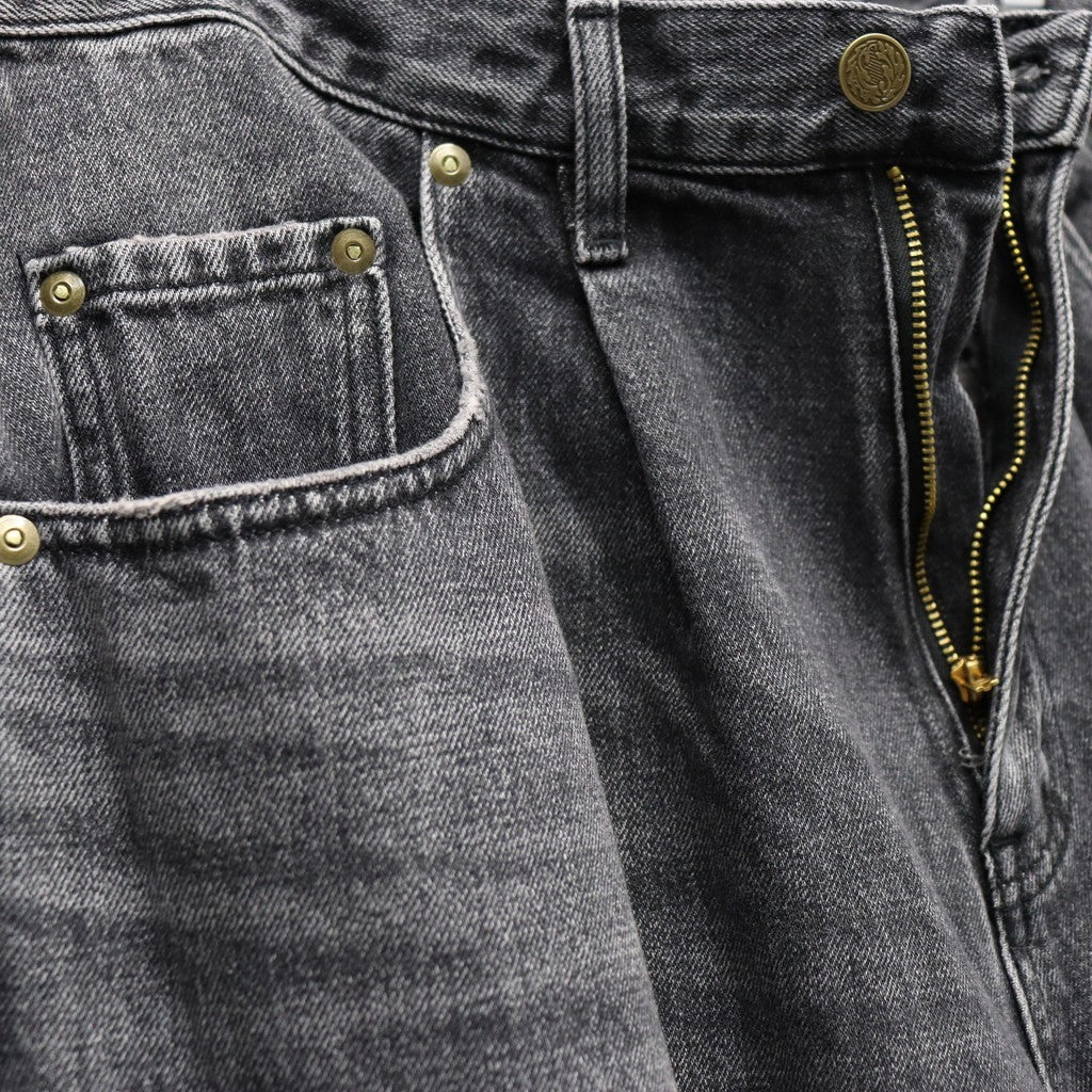 DENIM BAGGY PANTS #BLACK STONE [GH5S013D]