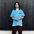 SWITCHING SHIRT S/S ( TYPE-2 ) #BLUE [26SS-WMS-OC08]