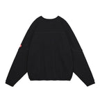 COTTON TRACK CREW NECK #BLACK [CES27CS03]