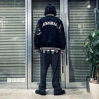 LEATHER VARSITY JACKET -B- (TYPE-2) #BLACK [24FW-WMO-BL16]