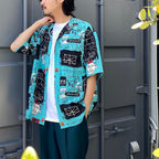 JEAN-MICHEL BASQUIAT | S/S HAWAIIAN SHIRT -TYPE 2- #ONE [BASQUIAT-WM-HI23]