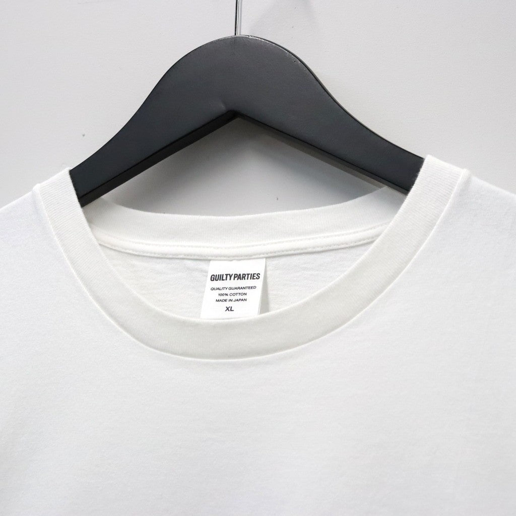 WASHED HEAVY WEIGHT CREW NECK T-SHIRT ( TYPE-15 ) #WHITE / PURPLE [26FW-WMT-WT18]