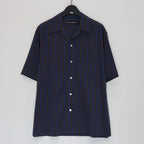 條紋開領襯衫 短袖（TYPE-2）#海軍藍 [25SS-WMS-OC04]
