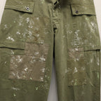 PAINT STAINED USMC P-44 HBT TROUSERS #PAINT STAINED OD [BW252-PU4HT]
