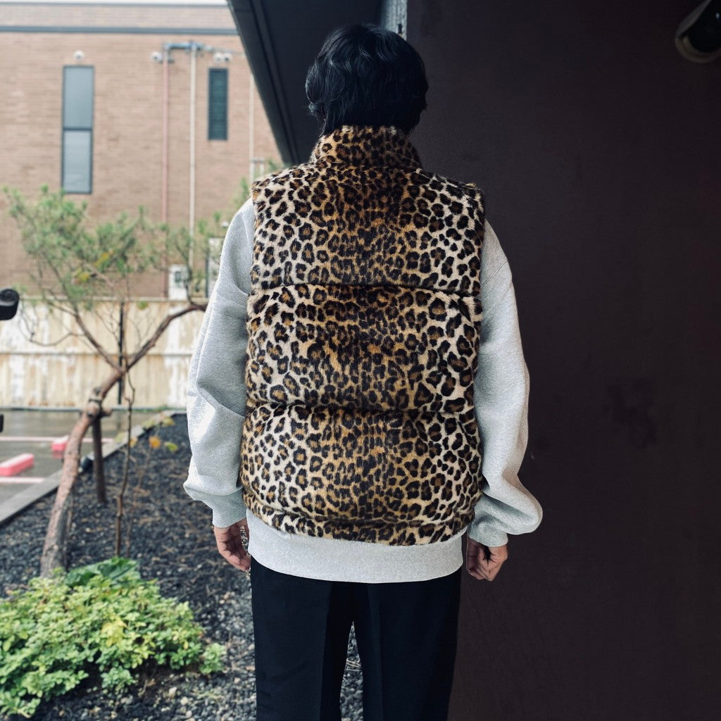 NANGA | LEOPARD FUR DOWN VEST #BEIGE [26FW-WMO-NA06]