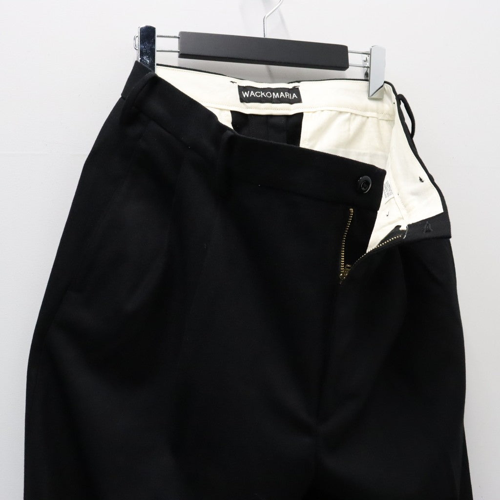 DOUBLE PLEATED WOOL TROUSERS ( TYPE-1 ) #BLACK [26FW-WMP-PT03]