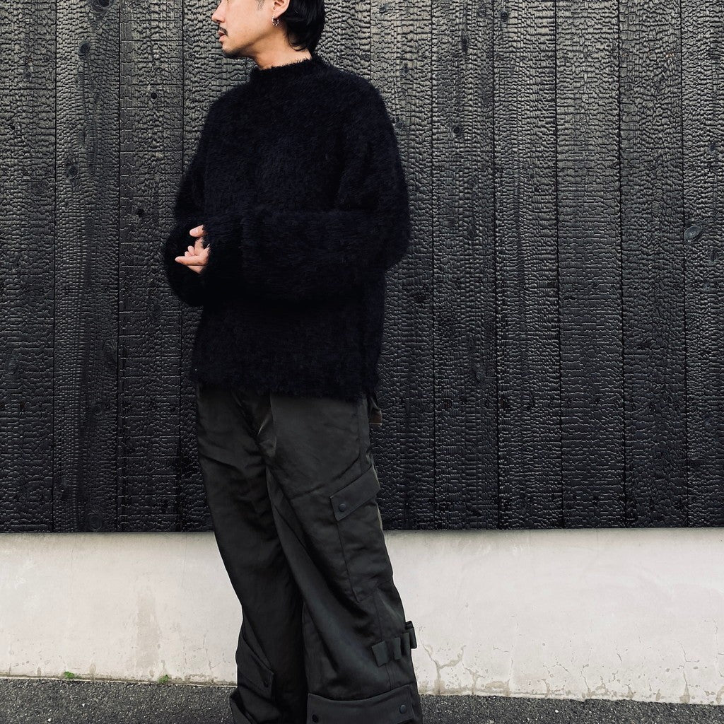 Classic Shaggy Knit Jumper (FUR KNIT) #BLACK [M-P4-KW3]