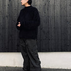 Classic Shaggy Knit Jumper (FUR KNIT) #BLACK [M-P4-KW3]
