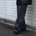 DENIM BAGGY PANTS #BLACK CHEMICAL [GH5S013D]
