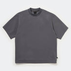 TECH MOCK NECK S/S TEE #CHARCOAL [BE-63025]