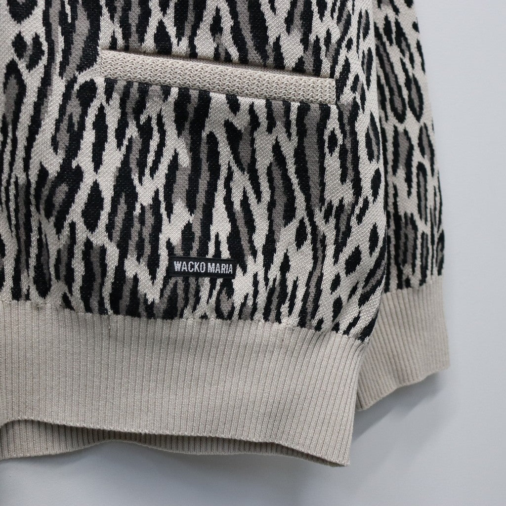 LEOPARD JACQUARD CARDIGAN ( TYPE-2 ) #IVORY [26SS-WMK-KN18]