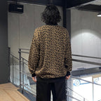 LEOPARD KNIT POLO SHIRT #BROWN [24FW-WMK-KN13]