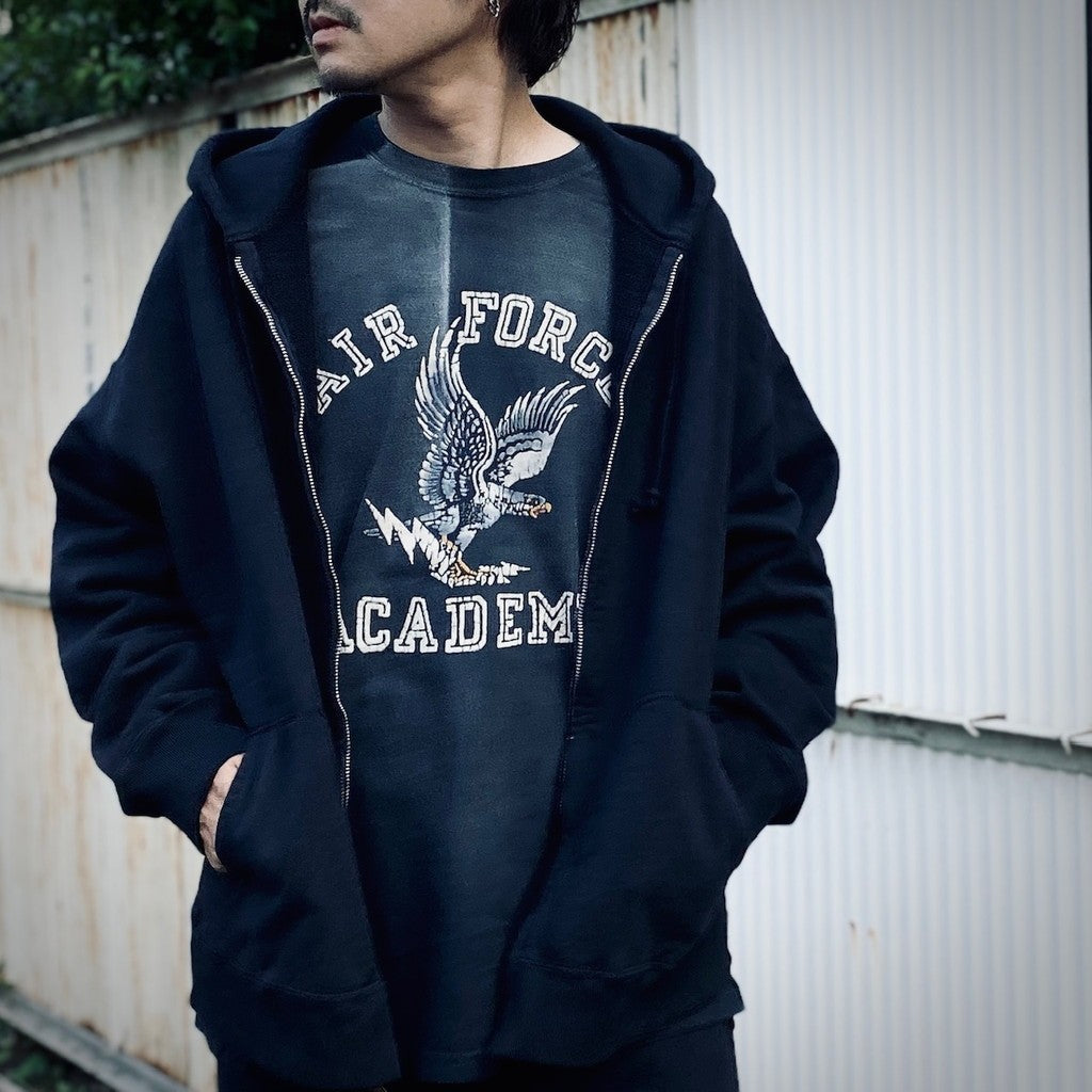 美國空軍鷹圖案長袖T卹（做舊款）#做舊黑色 [BW252-UAL]