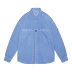 OVERDYE CORD DESIGN BIG SHIRT #BLUE [CES25SH03]