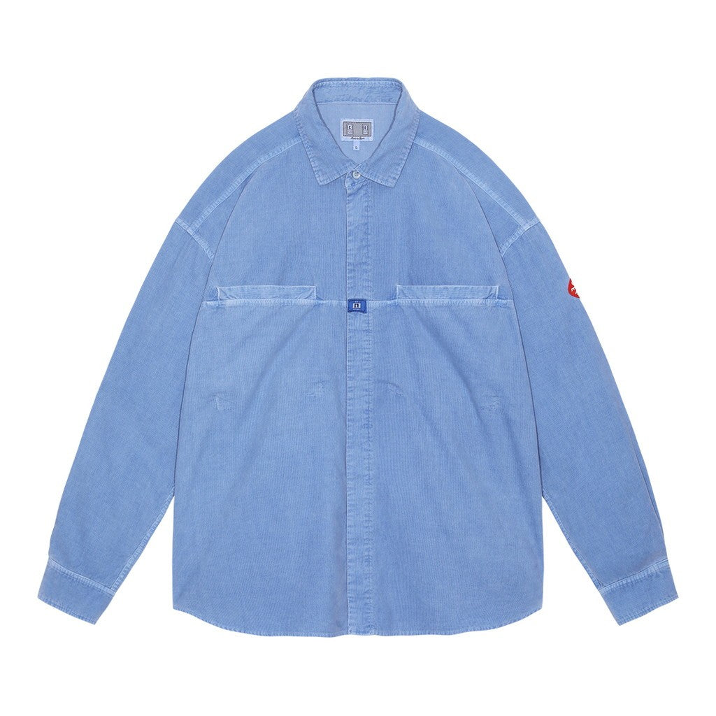 OVERDYE CORD DESIGN BIG SHIRT #BLUE [CES25SH03]
