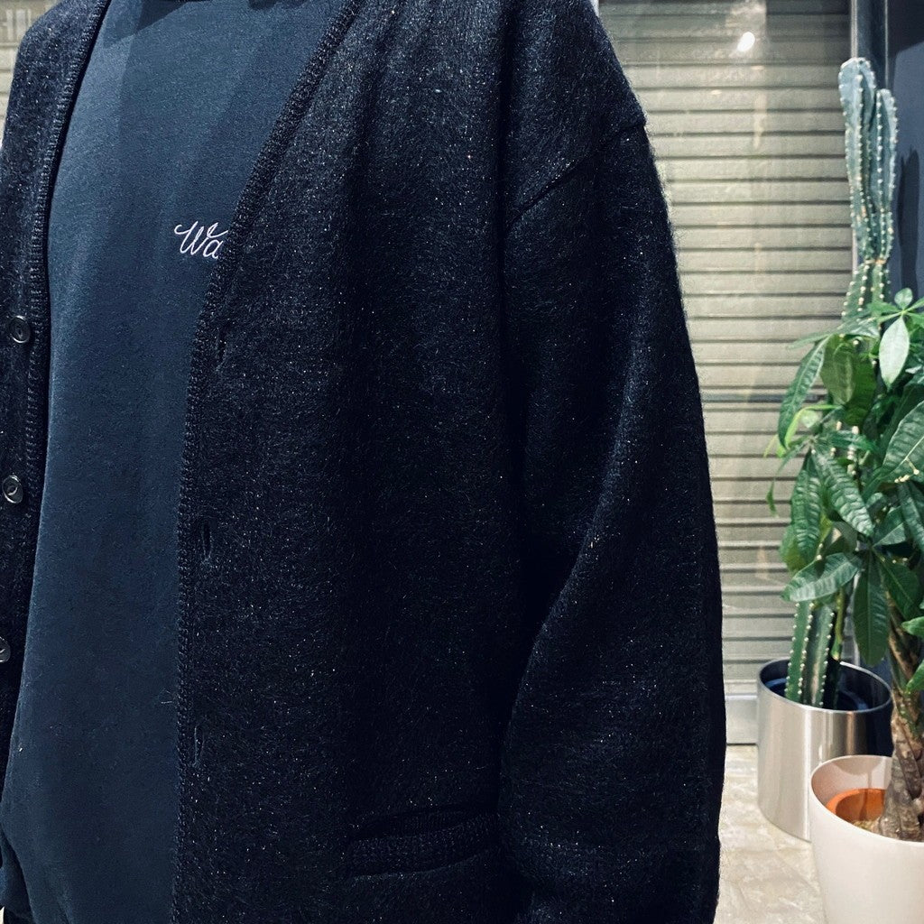 GLITTER MOHAIR CARDIGAN ( TYPE-1 ) #BLACK-RAINBOW [24FW-WMK-KN16]