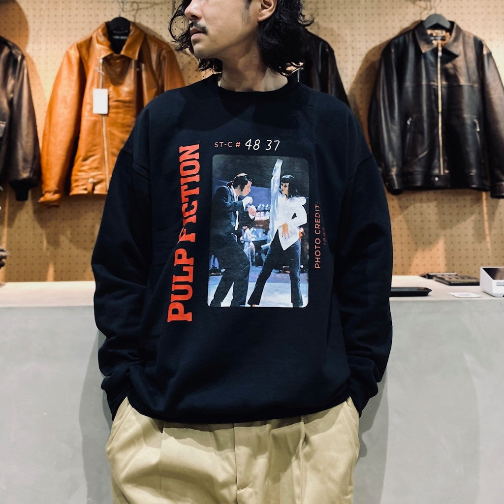 PULP FICTION | CREW NECK SWEAT SHIRT ( TYPE-3 ) #BLACK [PF-WM-SS06]