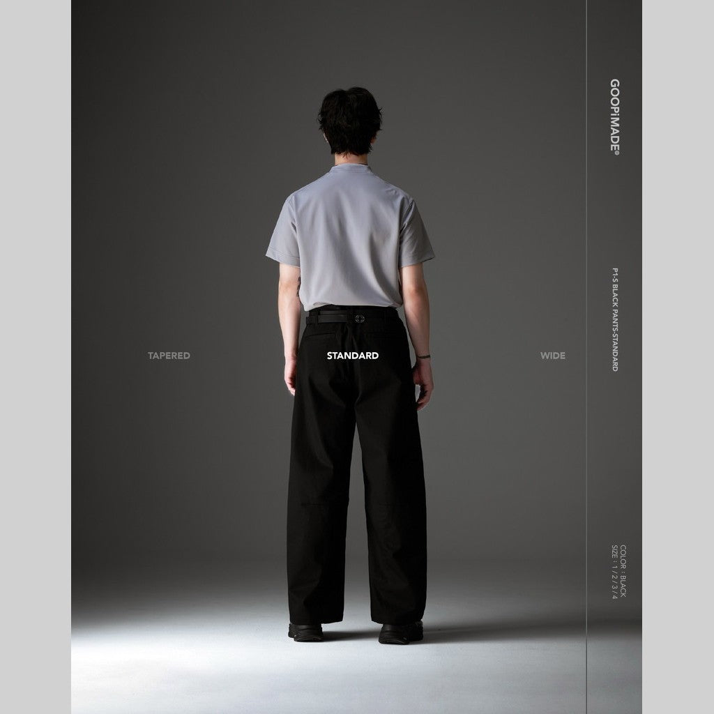 P1-S Black Pants-Standard #Black [GOOPI-26SS-JUL-02]