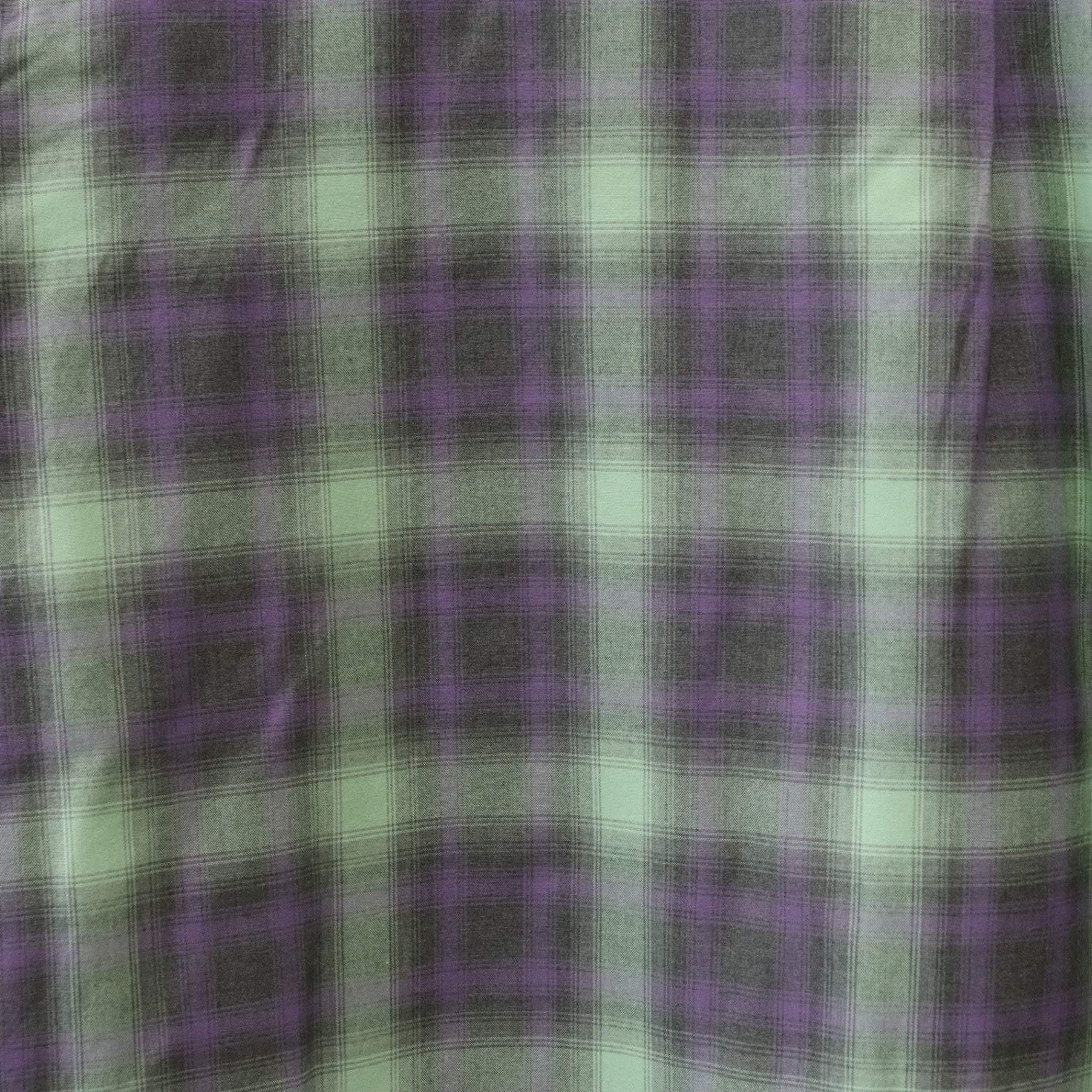 OMBRE CHECK OPEN COLLAR SHIRT L/S (TYPE-2) #GREEN [24FW-WMS-OC02]