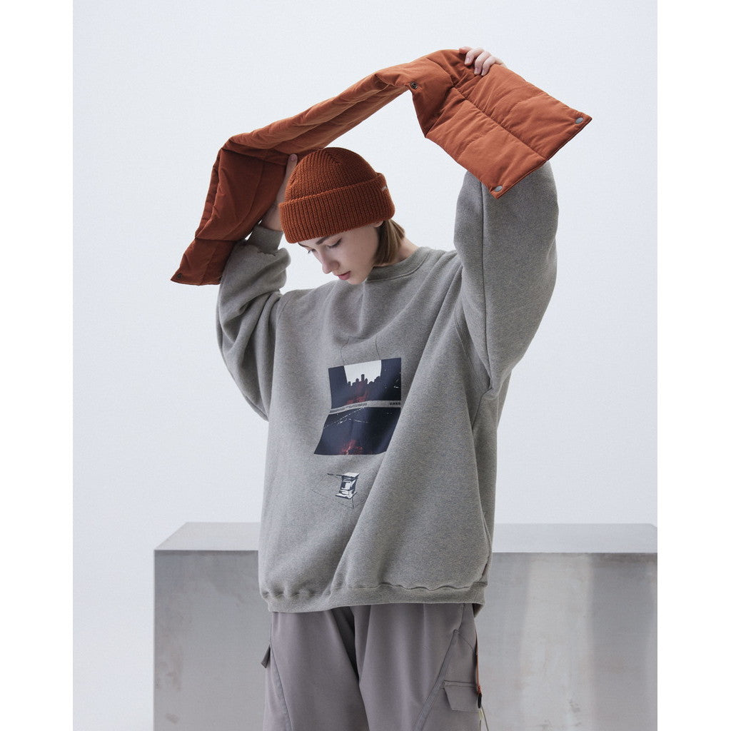 「RE-C01」Ryoiki Exp. 超大圓領毛衣 #M-GRAY [GOOPI-23AW-DEC-03]