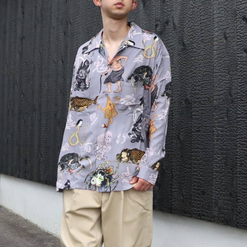 百鬼夜行 shirt L/S #Gray [BV-SH2600230]