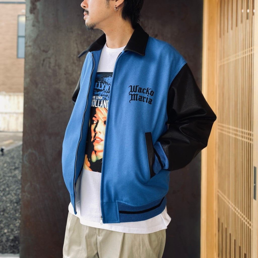 LEATHER VARSITY JACKET ( TYPE-1 ) #BLUE [26SS-WMO-BL05]
