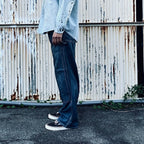 DOUBLE KNEE INDIGO DENIM PANTS #INDIGO [BWU-DKIDP]