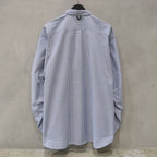 TECH BUTTON DOWN SHIRT L/S STRIPE #NAVY [BE-80024]