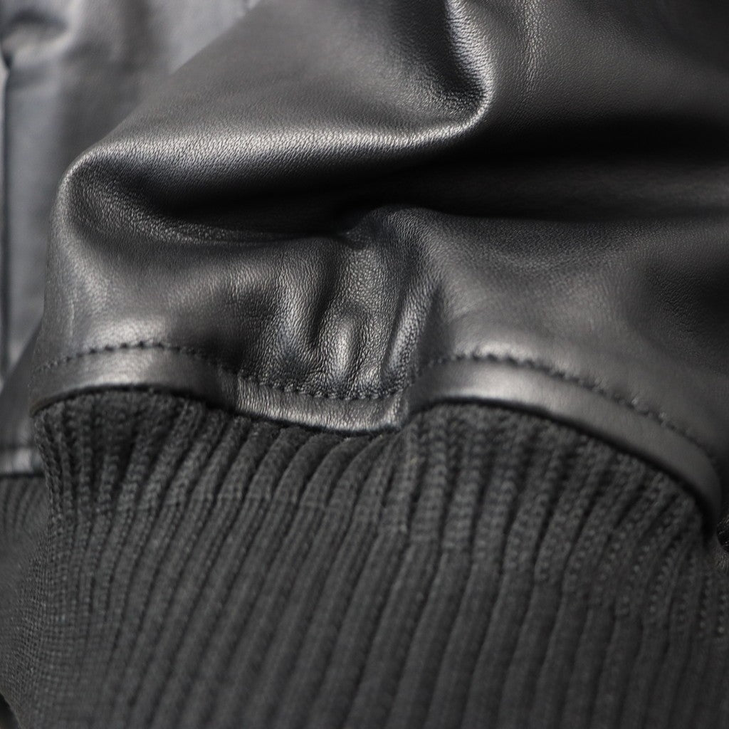 LEATHER DERBY JACKET #BLACK [tc25f001]