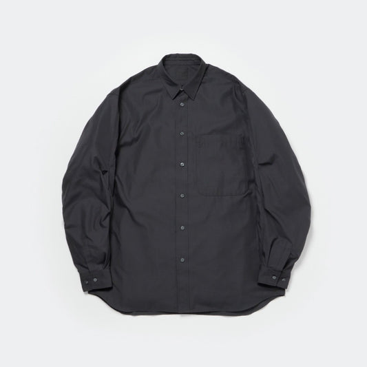 TECH REGULAR COLLAR SHIRT L/S GRAPH PLAID #CHARCOAL / BLACK [BE-84024W]