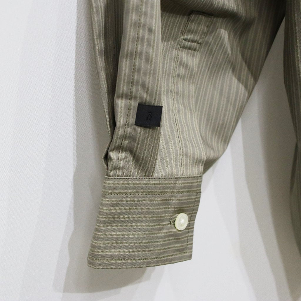 TECH REGULAR STRIPE SHIRT L/S #WOLF GRAY [BE-81025]