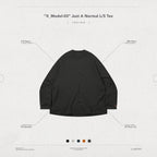 "X_Model-03" 普通長袖T卹 #靛藍 [GOOPI-24AW-NOV-01]