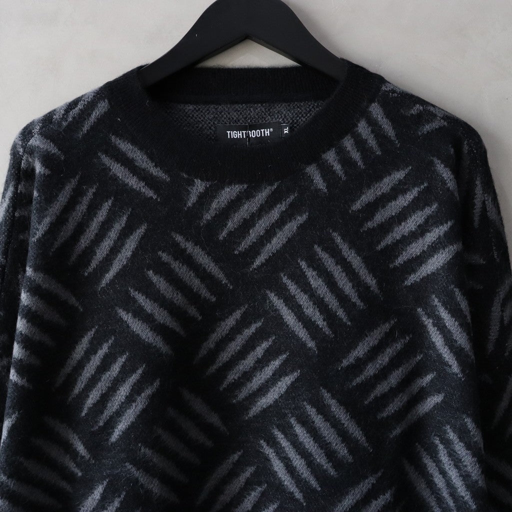 CHECKER PLATE MOHAIR SWEATER #BLACK [FW24-KN01]