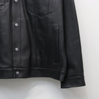 LEATHER TRUCKER JACKET ( TYPE-2 ) #BLACK [25FWE-WMO-BL02]