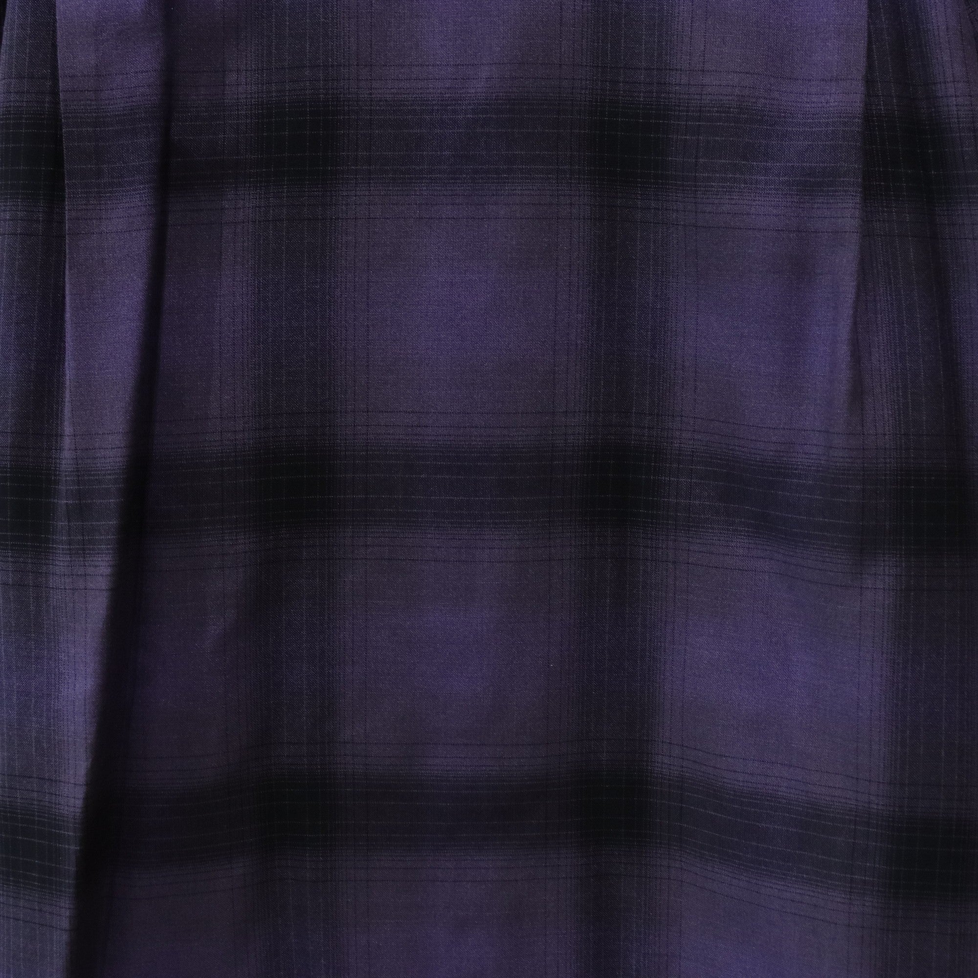 OMBRE CHECK OPEN COLLAR SHIRT L/S (TYPE-4) #PURPLE [24FW-WMS-OC04]