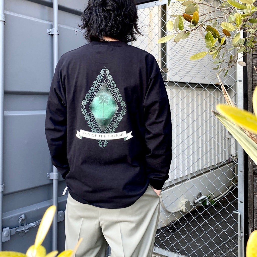 徽章長袖 T 卹 #黑色 [SC2410-LT01]