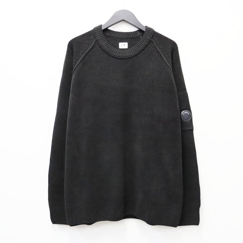 CHENILLE COTTON CREWNECK LENS SWEATER #BLACK 999 [21CMKN196A-005558G-26FWP]