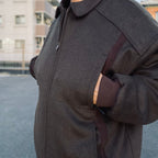 INSULATED WOOL BLOUSON JACKET #MOCHA [HOD25AWIWBJK]