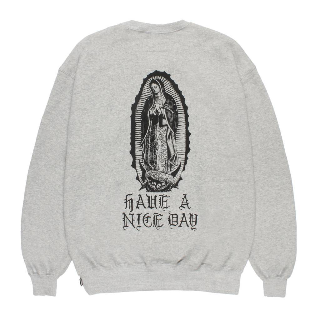 WASHED MIDDLE WEIGHT CREW NECK SWEAT SHIRT #GRAY [26FW-WMC-SS09]