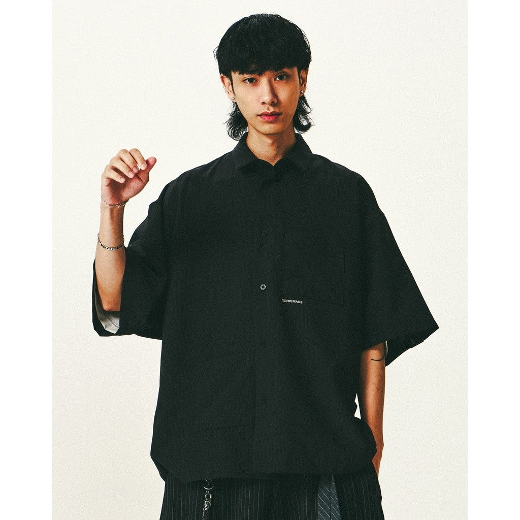 GNV-Z」 SOFTBOX Zip-Split Wide Shirt #SHADOW [GOOPI-25SS-JUN-02