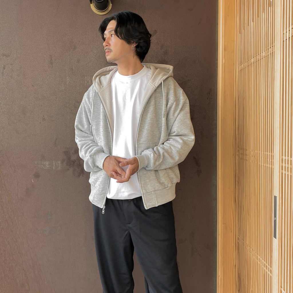 TECH SWEAT DOUBLE FACE PARKA #HEATHER GRAY [BE-54026W]