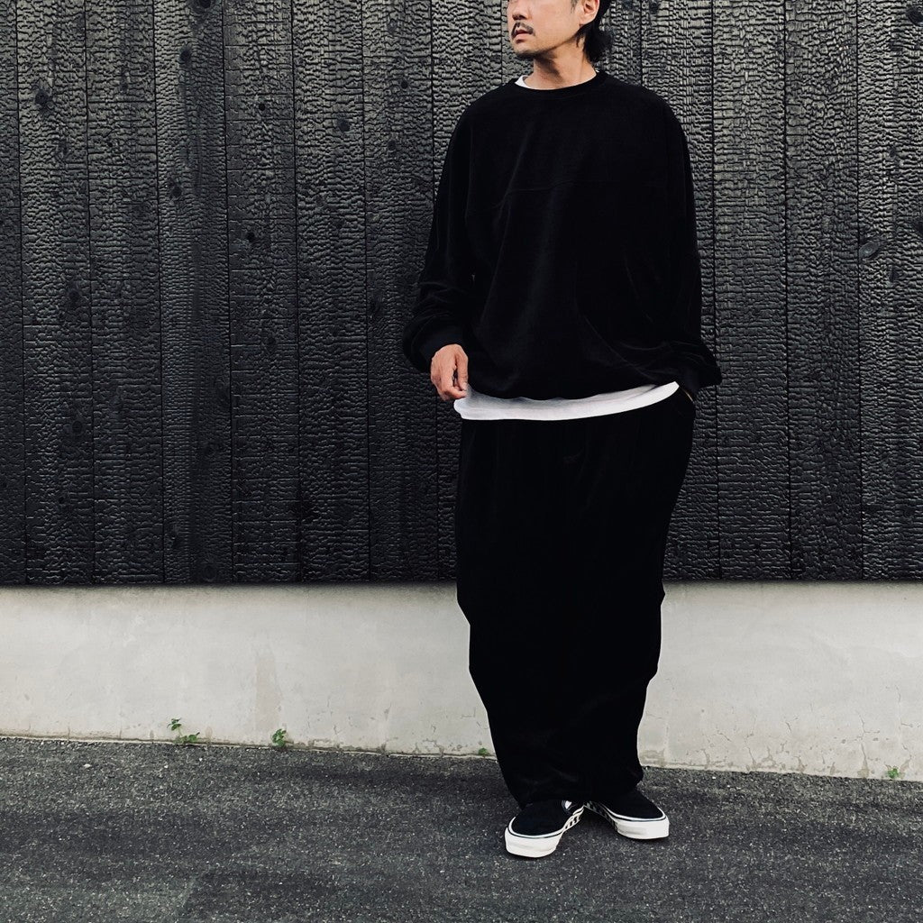 VELOUR BALLOON PANTS #Black [FW26-B01]