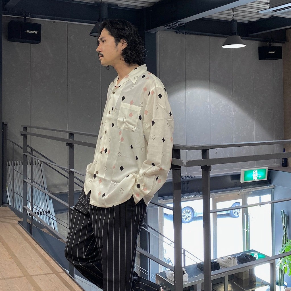 夏威夷長袖襯衫（3 型）#白色 [24FW-WMS-HI04]