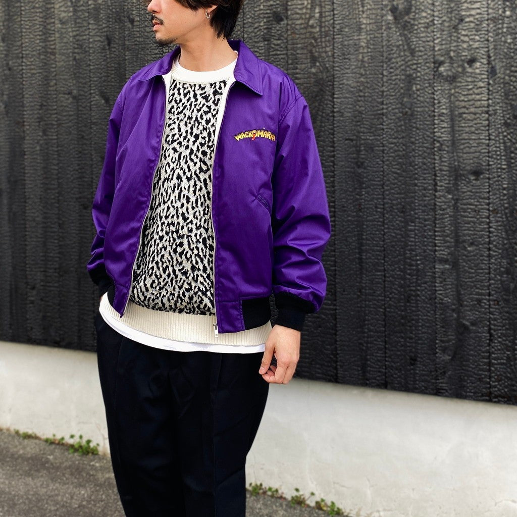 LEOPARD JACQUARD SWEATER ( TYPE-1 ) #WHITE [26SS-WMK-KN13