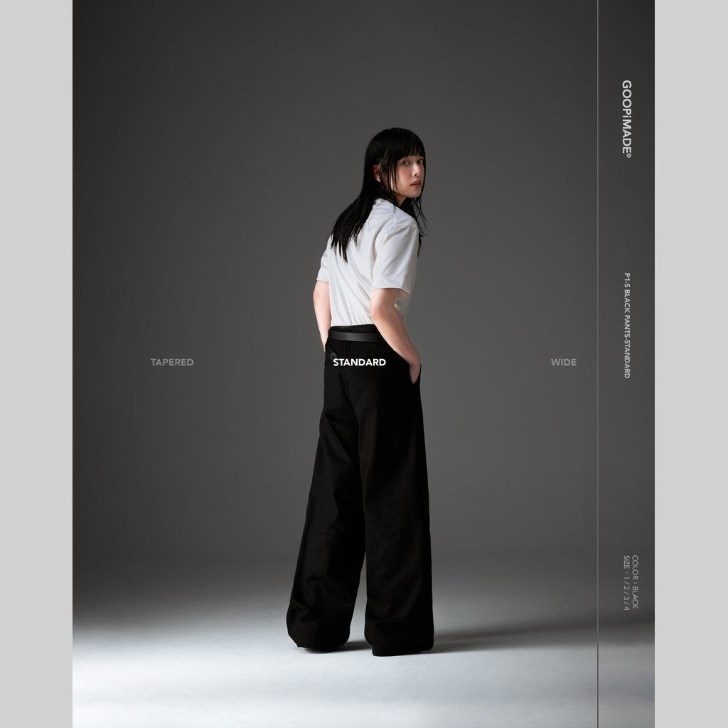 P1-S Black Pants-Standard #Black [GOOPI-26SS-JUL-02]